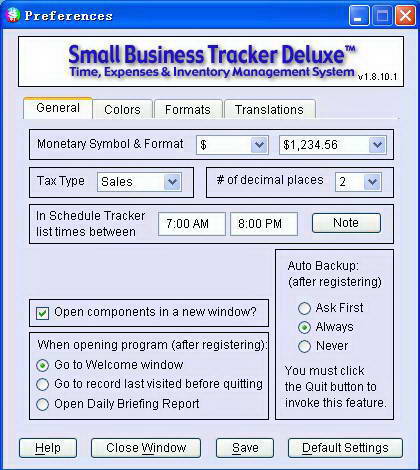 Small Business Tracker Deluxe For Mac