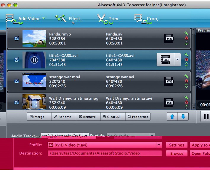 Aiseesoft XviD Converter for Mac