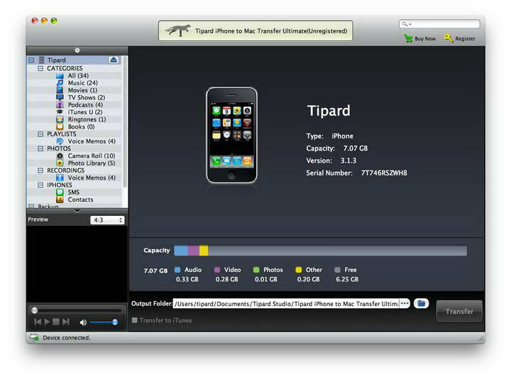 Tipard iPhone Transfer Pro for Mac