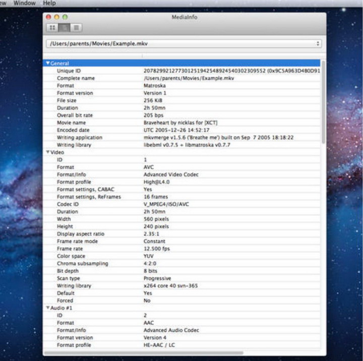 MediaInfo For mac