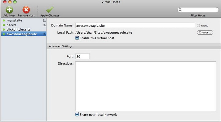 VirtualHostX For Mac