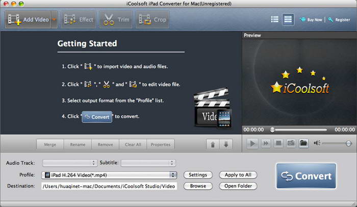 iCoolsoft iPad Video Converter for mac