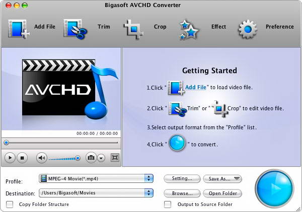 Bigasoft AVCHD Converter For Mac