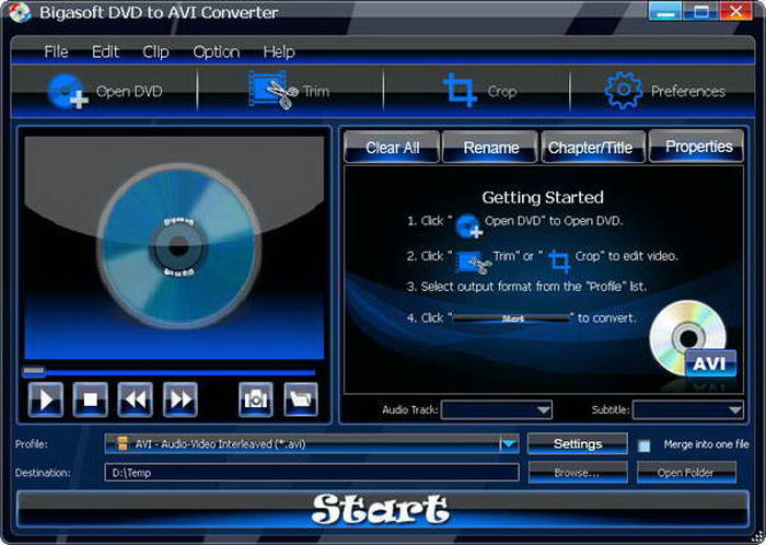 Bigasoft DVD to iMovie Converter For Mac