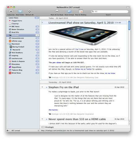 NetNewsWire For Mac