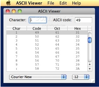 ASCII Viewer For Mac