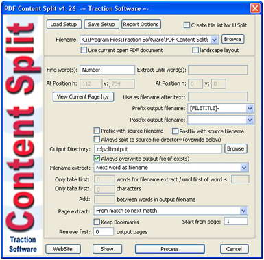 PDF Content Split