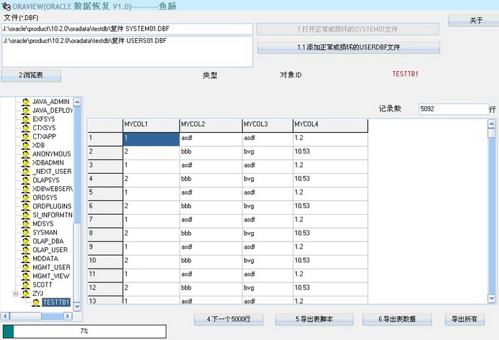 鱼肠ORACLE数据库修复软件