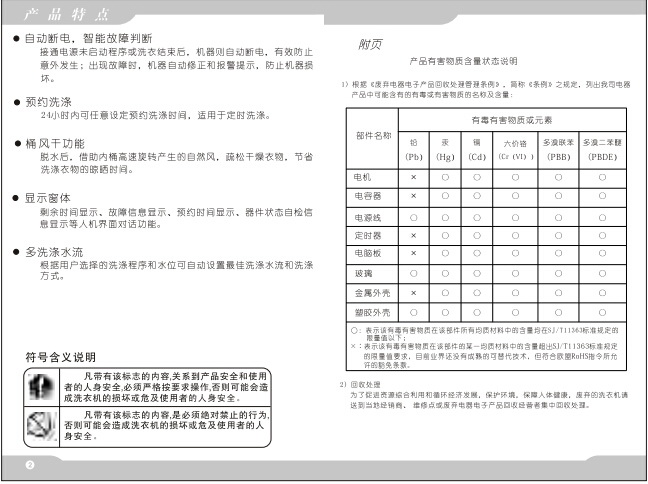 TCL XQB70-357S洗衣机使用说明书