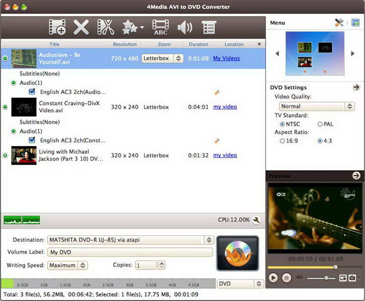 4Media AVI to DVD Converter For Mac