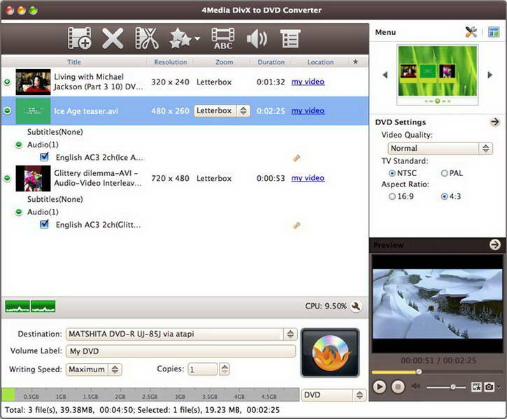 4Media DivX to DVD Converter For Mac