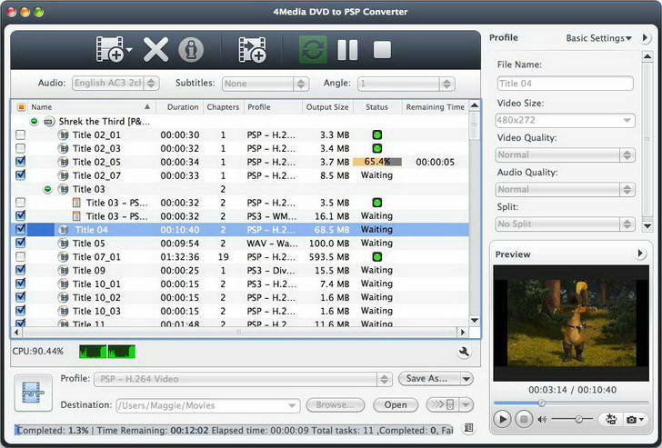 4Media DVD to PSP Converter For Mac