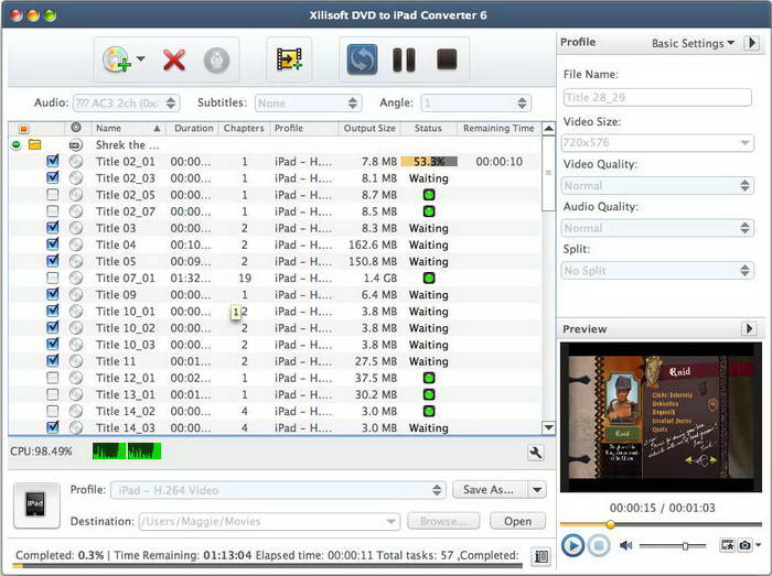 Xilisoft DVD to iPad Converter For Mac