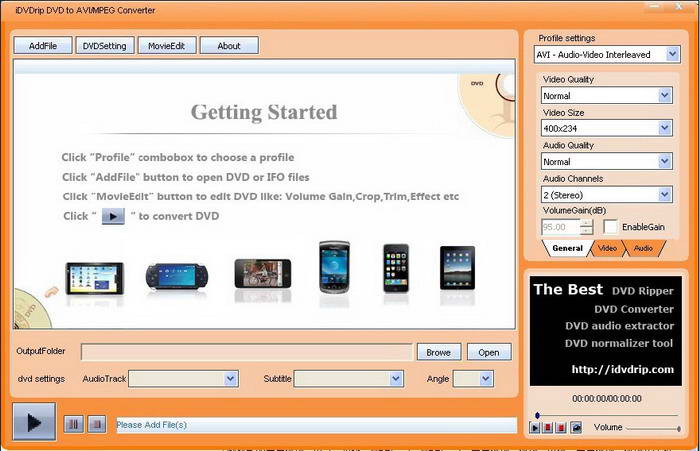 iDVDrip DVD to AVI/MPEG Converter