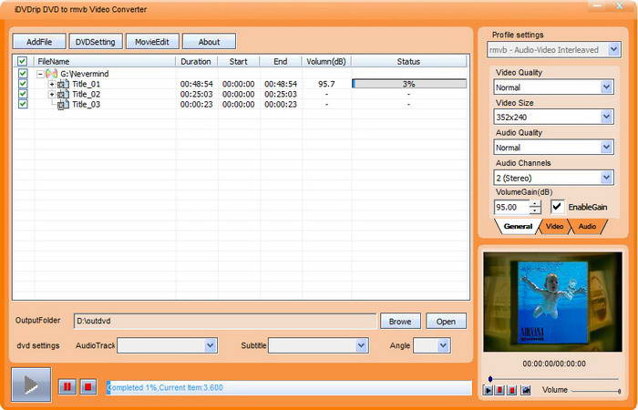 iDVDrip DVD to RMVB Converter