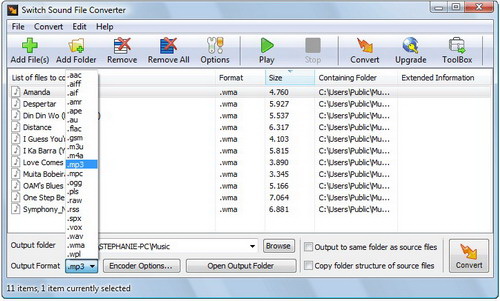 Switch Audio File Converter Software