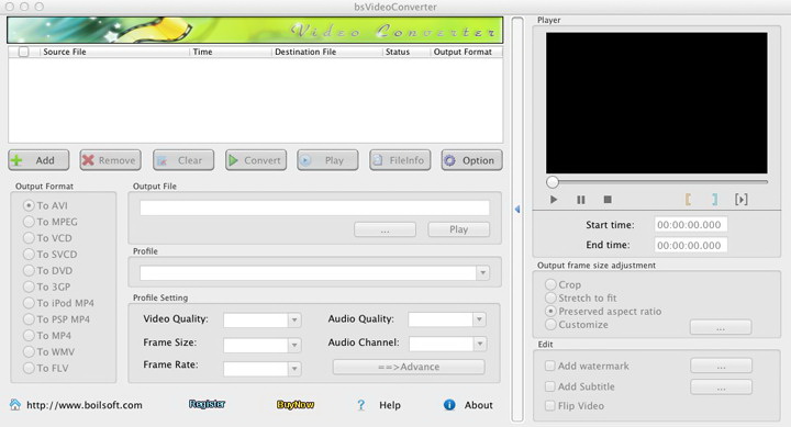 Boilsoft Video Converter for Mac