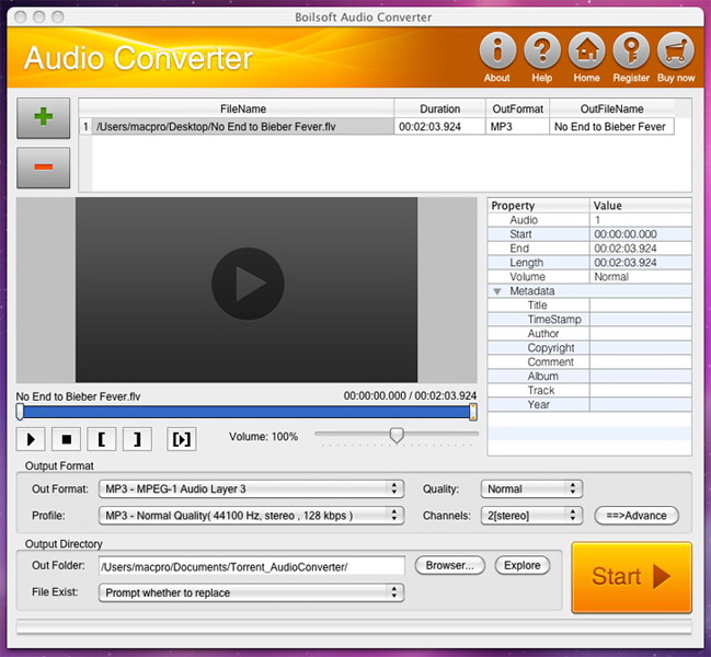 Boilsoft Audio Converter for Mac