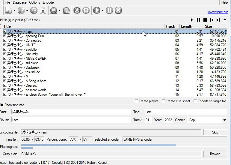 fre:ac snapshot For FreeBSD(64bit)