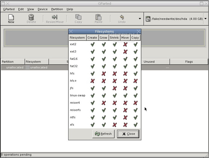 GParted LiveCD For Linux TESTING(32bit)