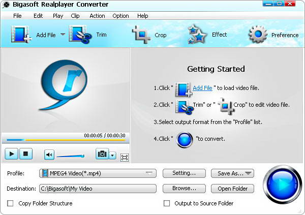 Bigasoft RealPlayer Converter