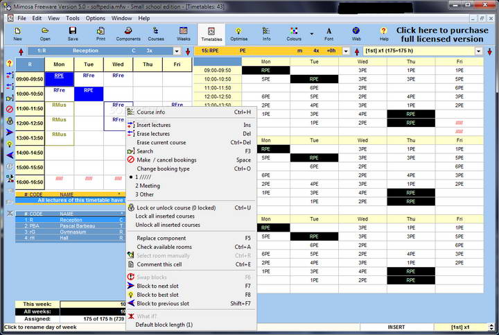 Mimosa Scheduling Software Demo Edition