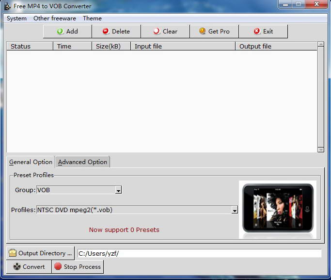 Free MP4 to VOB Converter