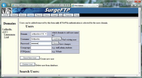 SurgeFTP Server For Linux(32bit)