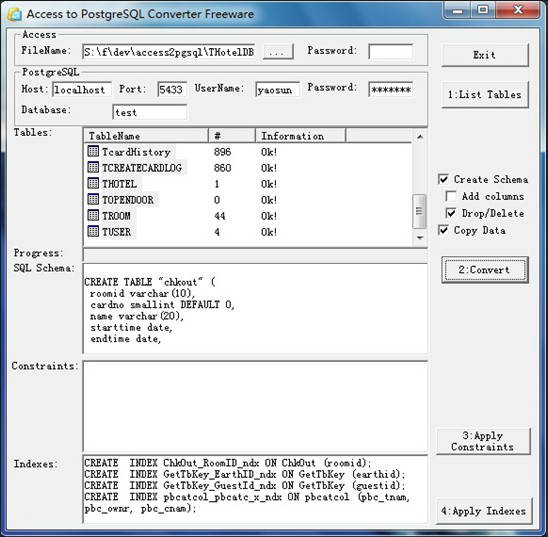 Access To PostgreSQL Converter