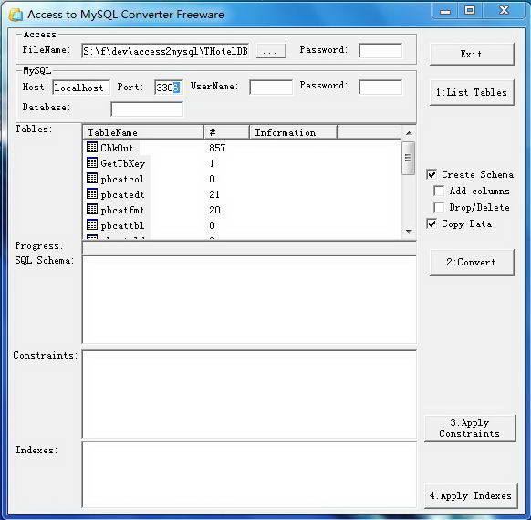 Access to MySQL Converter