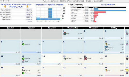 Budget Calendar