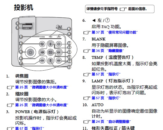 明基MP515投影仪使用说明书