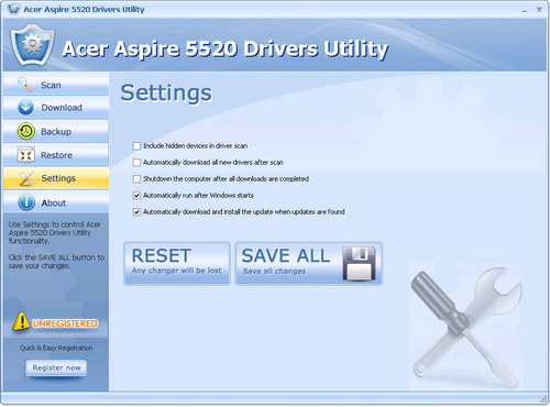 Acer Aspire 5520 Drivers Utility