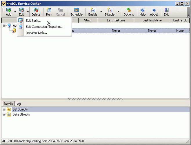 Service Center for MySQL executable file