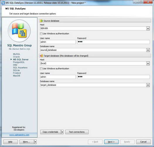 MS SQL Data Sync