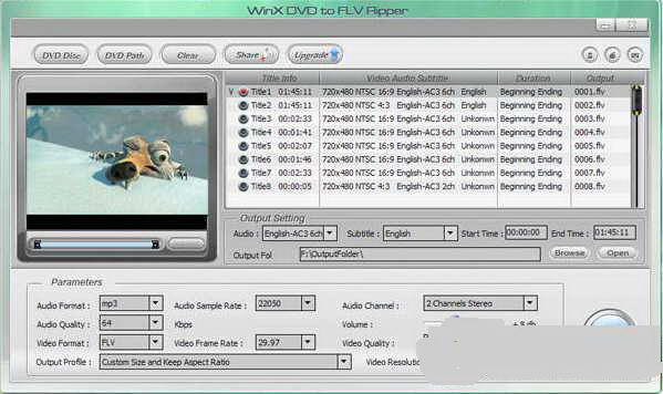 WinX Free DVD to iPod Ripper