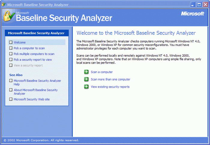 Microsoft Baseline Security Analyzer