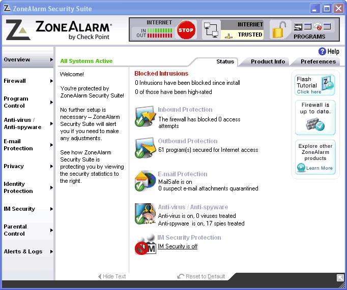 ZoneAlarm Security Suite