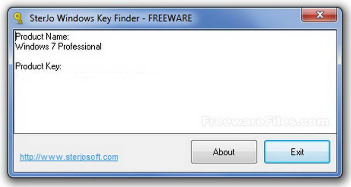 SterJo Windows Key Finder