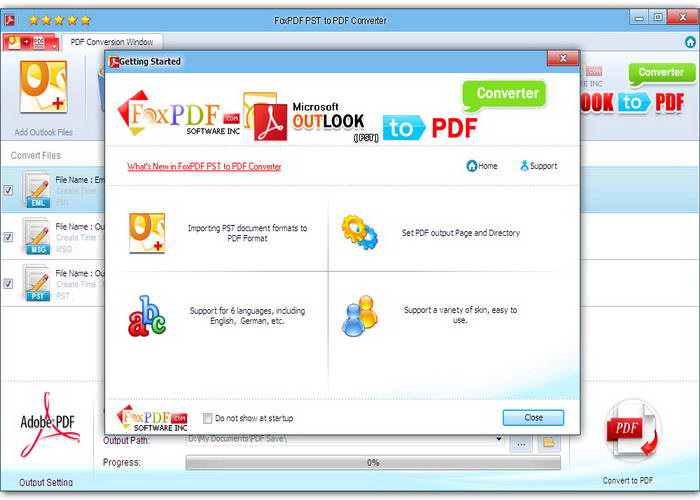Outlook PST转换成PDF转换器