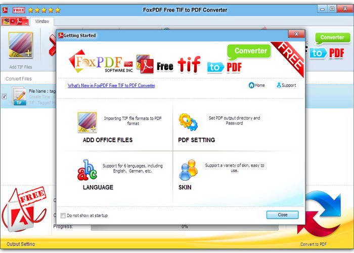 免费TIF转换到PDF转换器