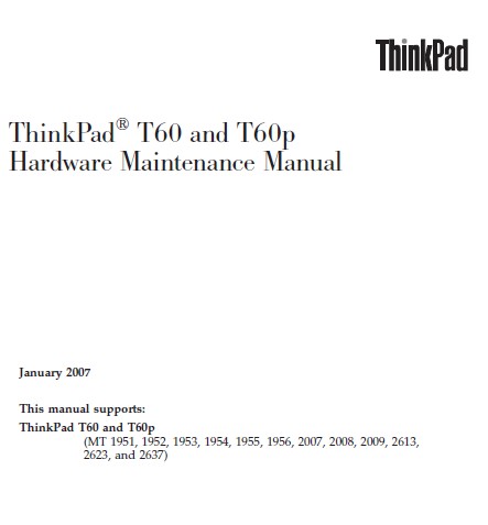 &nbsp;IBM(ThinkPad) ThinkPad T60 说明书