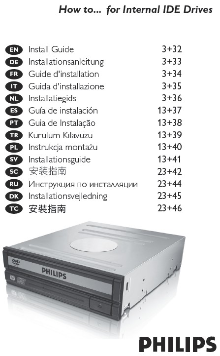 Philips飞利浦SPD2417BM DVD刻录机简体中文版说明书