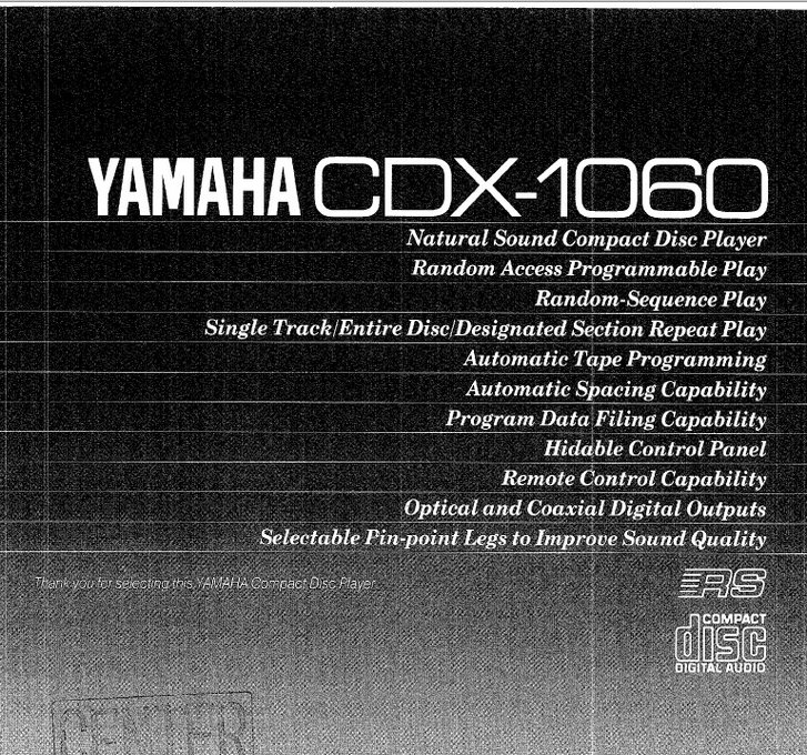 雅马哈CDX-1060英文说明书