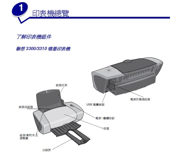 联想3300喷墨打印机使用说明书