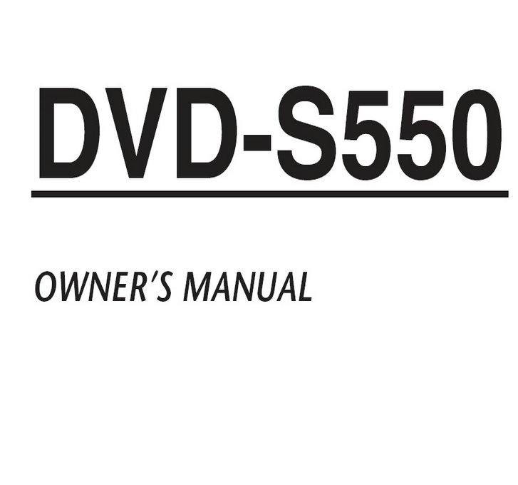 雅马哈DVD-S550英文说明书