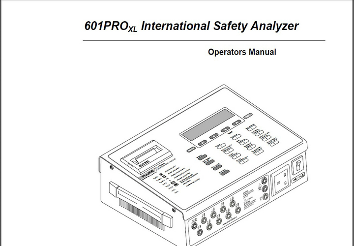 福禄克601Pro 系列国际电气安全分析仪英文说明书