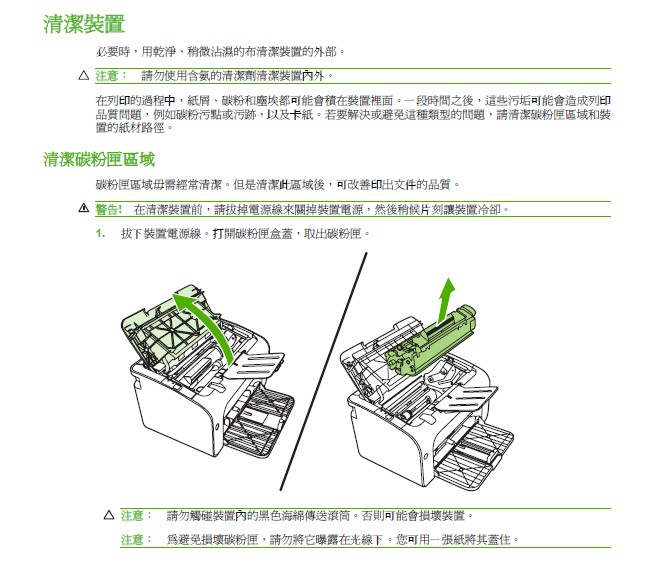 惠普Laserjet P1500激光打印机使用说明书