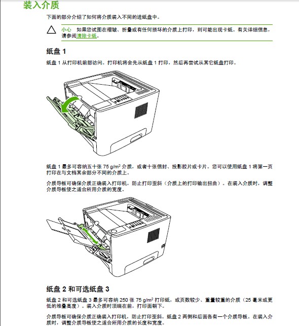 惠普P2015打印机使用说明书