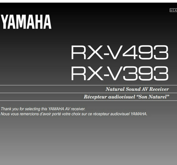 雅马哈RX-V493说明书